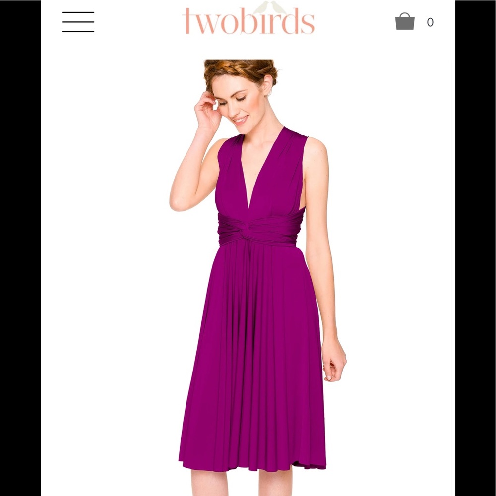 BRIDESMAID DRESS | Tie Anyway Knee Length